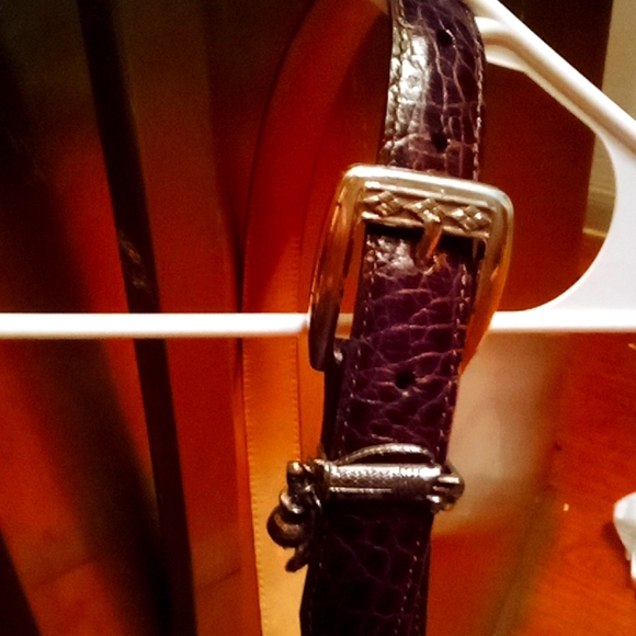 Brighton Accessories - 😎3/$20 EUC BRIGHTON  brown and silver leather belt. Size medium, 32"